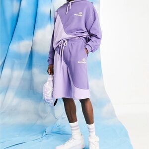 ASOS Men’s Daysocial Oversized Shorts w/ Curved Paneling - Purple - Size M - NWT